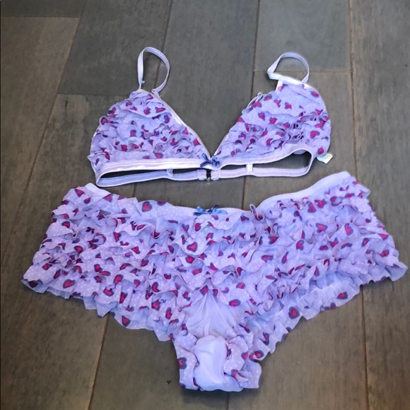 Honeydew Other - Honeydew ruffle boyshort & bra. Size M